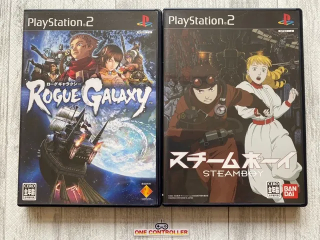 SONY PlayStation 2 PS2 Rogue Galaxy & Steamboy set from Japan