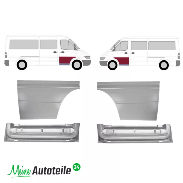 4x Reparaturblech Tür Vorne Links+Rechts für Mercedes Sprinter VW LT 1995-2006