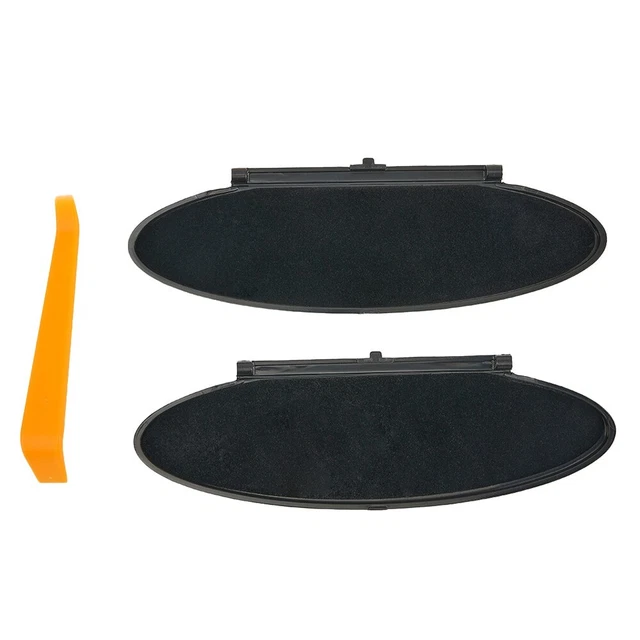 2x Black Sun Visor Vanity Mirror Covers For Porsche 911 996/997 & Boxster 986/987