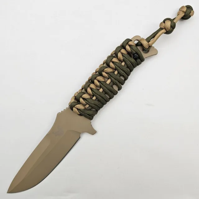 Benchmade Fixed Blade Adamas Combat Knife With Custom Handle Wrap New 375SN