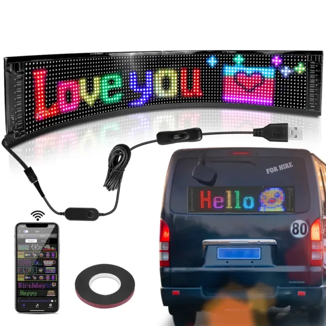 Scrolling Advertising LED Sign USB 5V Bluetooth App Control Display