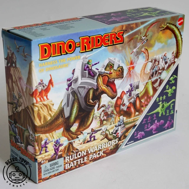 DINO RIDERS RULON Warriors dinosauro Battle Pack esclusivo Mattel nuovo ...
