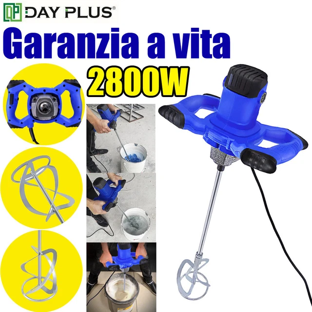 Agitatore 2800W con regolazione velocità colore e agitatore malta agitatore