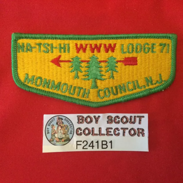 Boy Scout OA Na-Tsi-Hi Lodge 71  Order Of The Arrow Flap Patch NJ F241B1