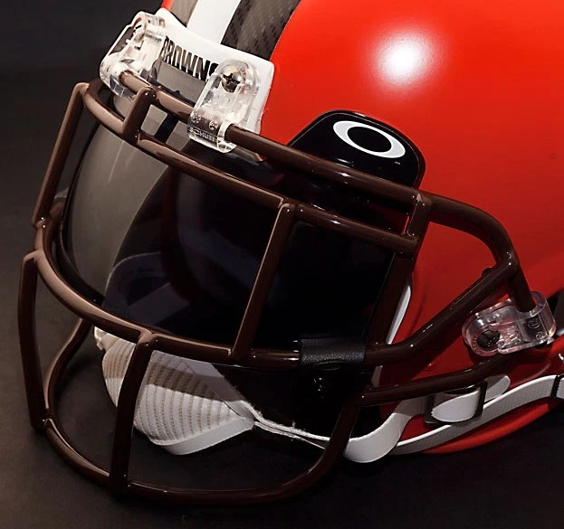 CLEVELAND BROWNS NFL Schutt EGOP Football Helmet Facemask/Faceguard (BROWN)