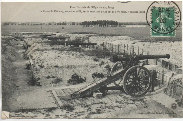 CHALONS SUR MARNE - Marne - CPA 51 - Vie MILITAIRE - le camp - Artillerie Canons