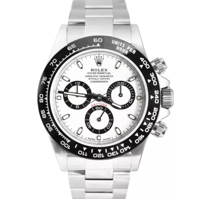 Rolex daytona on sale acciaio bianco