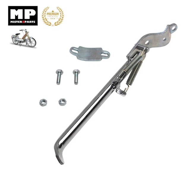 Motodak Cavalletto Laterale TUN'R Per Peugeot 103 SPX/RCX, Cromato, Liscio, Versione Corta