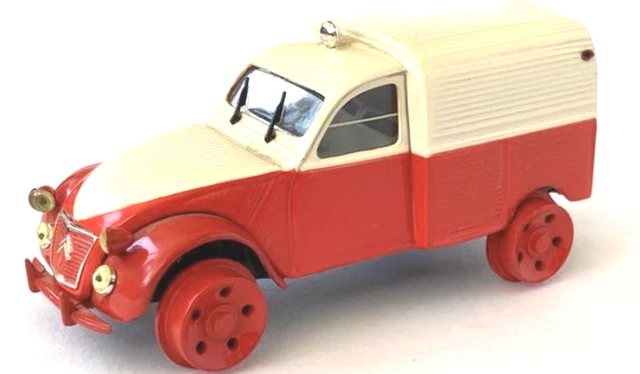 Modèle Réduit Citroën 2 CV Fourgonnette AZU 1/43 - Bleu - Métal Hachette - Occasion Neuf Sous Blister