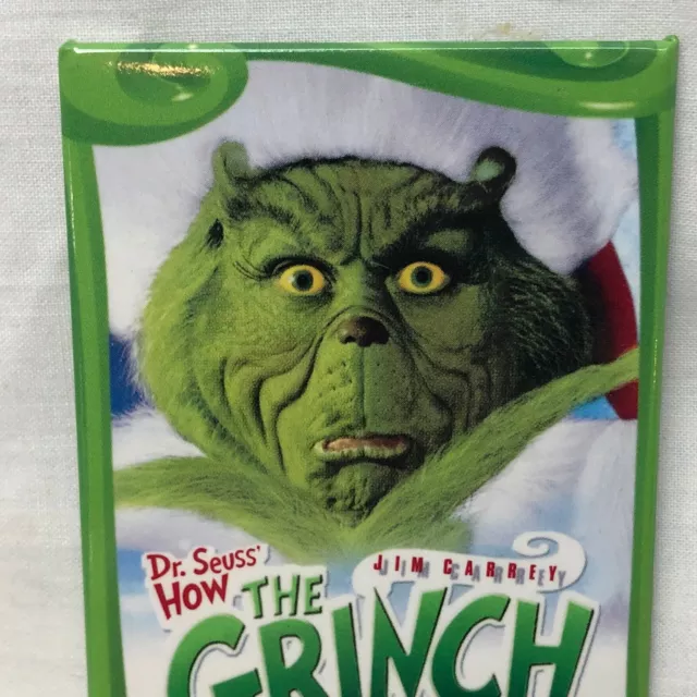 DR. SEUSS HOW the Grinch Stole Christmas DVD VHS Pin Button Pinback Jim
