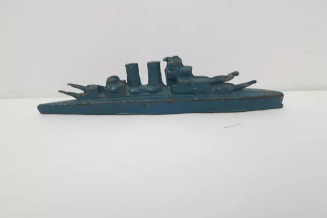 ww1 toy hms battleship made from lead