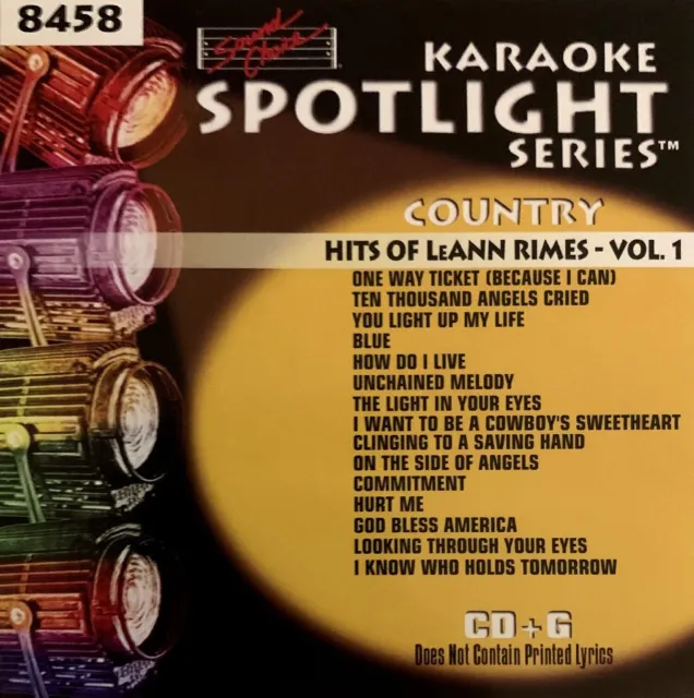 Sound Choice Spotlight Karaoke - Hits Of Leann Rimes - Vol 1 - Sc8458 - Rare!