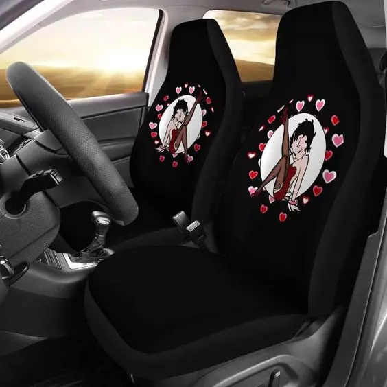Betty Boop Hearts Car Seat Covers (set of 2)