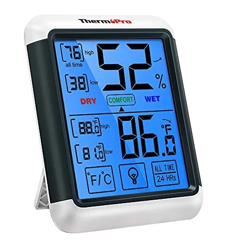 ThermoPro TP55 Digital Large Size - 4.3'' x 3.3'' x 1.0'', White & Grey