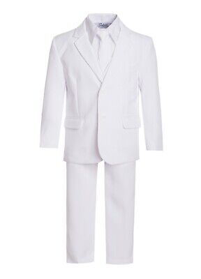 Slim Baby kids Boys Bridal Formal suit 5 pcs set coat,vest,pant,shirt,clip tie