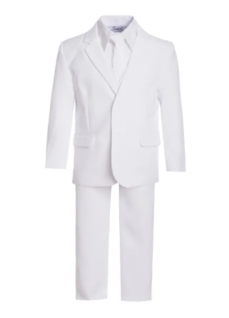 Slim Baby kids Boys Bridal Formal suit 5 pcs set coat,vest,pant,shirt,clip tie