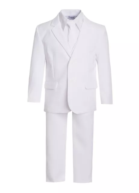 Slim Baby kids Boys Bridal Formal suit 5 pcs set coat,vest,pant,shirt,clip tie
