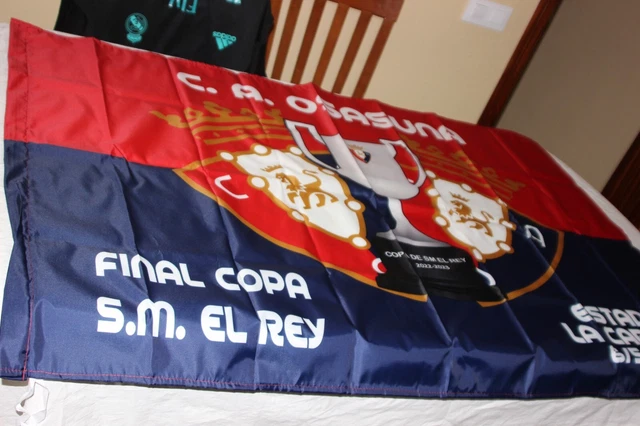 Écharpe Officielle CA Osasuna - Finale Coupe Du Roi 2023 - Visages Joueurs - NEUVE