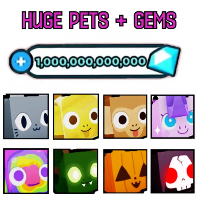 PET SIMULATOR X (PET SIM X PSX) All Huge Pets & Gems Low Prices