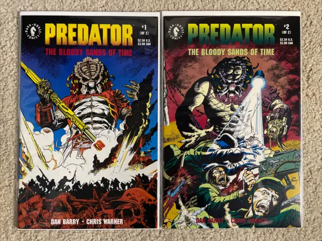 Predator The Bloody Sands of Time 1-2 Complete Series Set 1992 Dark Horse Comics