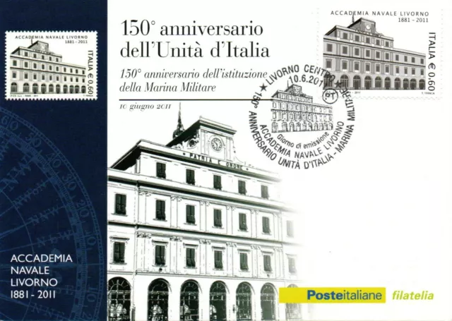 Cartolina 2011 Poste Italiane Accademia navale Livorno