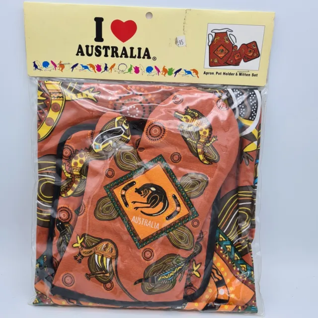 Grembiule da cucina, portapentola, centro cucina, tema canguro souvenir I Australia