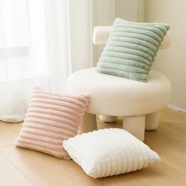 Rabbit Hair Cushion Cover Soft Throw Pillow Cover Plush Pillow Case  Home