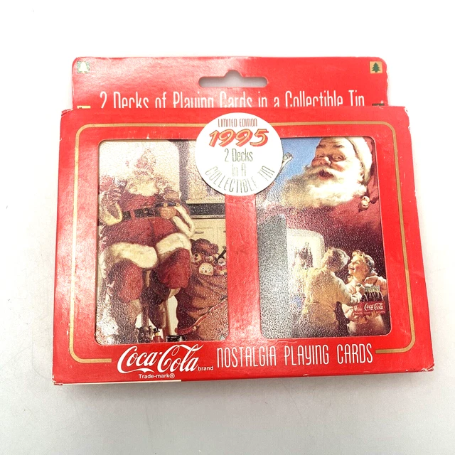 Coca-Cola Santa Nostalgia Playing Cards '95 U.S. Playing Card Company Christmas