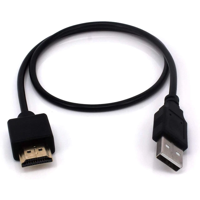 POFET Yilan Câble USB 2.0 Vers HDMI, Chargeur De Câble USB Mâle Vers HDMI, 0,5 M