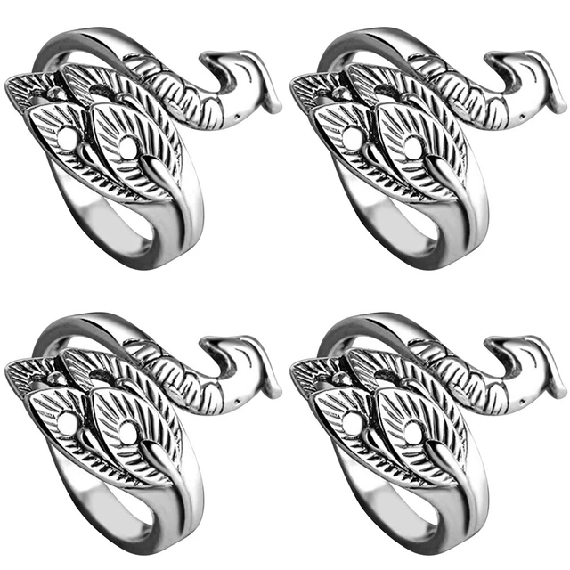 4 piezas anillo de punto de hilo de lana accesorios de punto metal estudiante