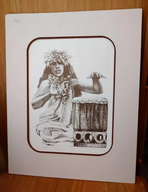 1984 Ltd. Edition Signed/Numbered Hula Girl Litho. Print-Artist Edwin B. Kayton