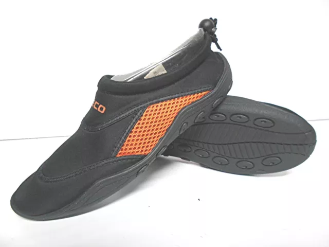 Badeschuhe, Größe 42, Wasserschuhe, Neoprenschuhe Strandschuhe, schwarz-orange