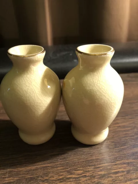 Pair of Vintage Ceramic Porcelain Mini Vase Urns "Made in Japan" 2