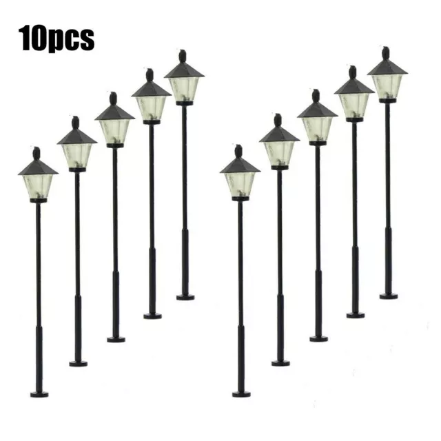 10 Stück/ Kit LED Straßenlampen H0 TT Parkleuchten 5.5cm 12-19V Parklaternen