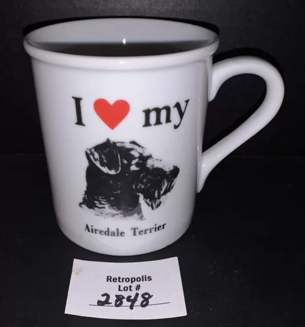 Strand Enterprises Papel Ceramic Dog Coffee Mug I Love My Airedale Terrier