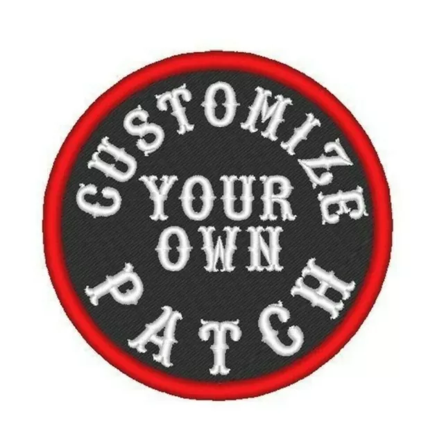 Custom Embroidery 3.5 Round Patch Biker Embroidered Outlaw MC Badge  Patches