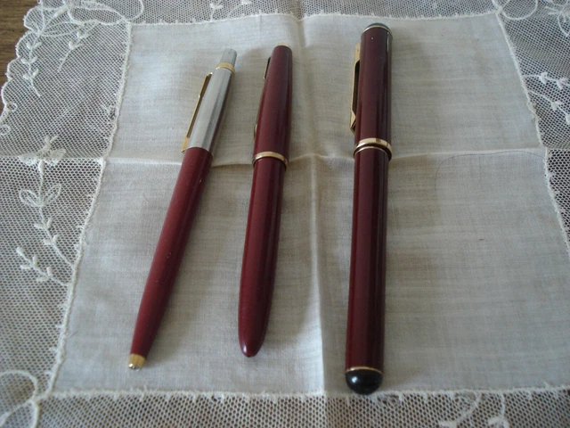 Parure De Stylos Parker – Stylo Plume Et Bille Avec étui, Occasion, Vintage