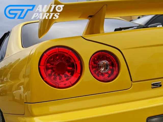 Clear Red LED Tail Lights for 99-02 Nissan Skyline R34 GTR GTT taillights