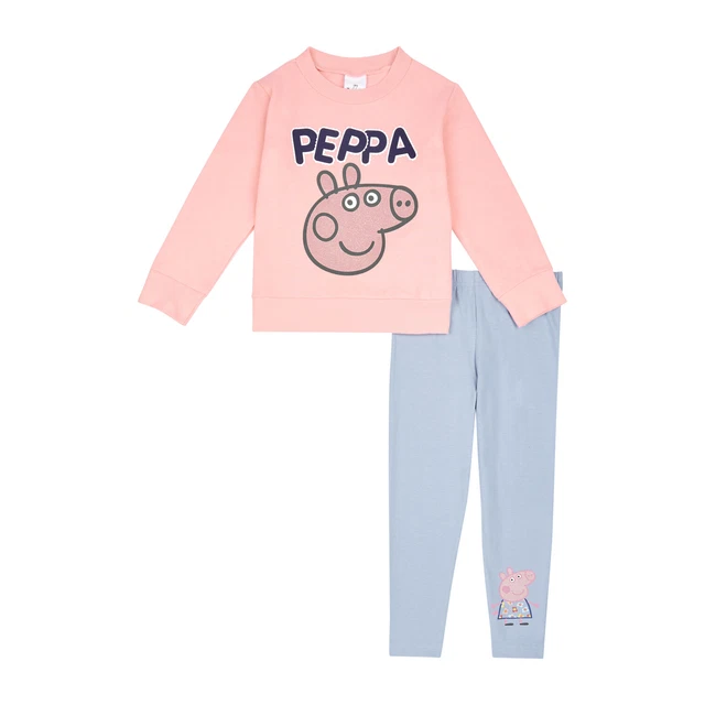 Set maglione e leggings per ragazze Peppa Pig, set abbigliamento Peppa Pig, età da 1 a 6 anni