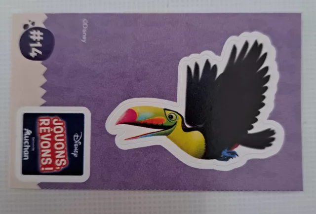 Sticker album Disney Jouons, rêvons Auchan 2024 n° 14 toucan film Encanto