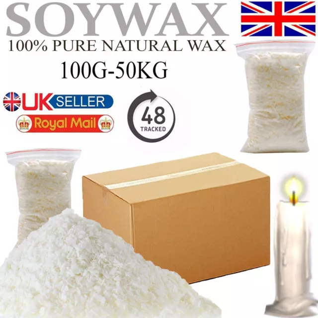 100G-50KG 100% Pure Soy Wax/Soya Candle Making Wax Natural Flakes