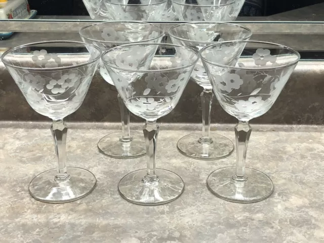 VTG Lot Of 5 LIBBEY Glass Co 3001-11 Champagne Sherbert Glasses EUC