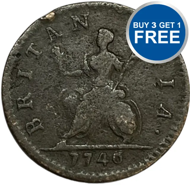 1730 - 1754 - 1 Farthing George Ii - Choice Of Year - Great Britain