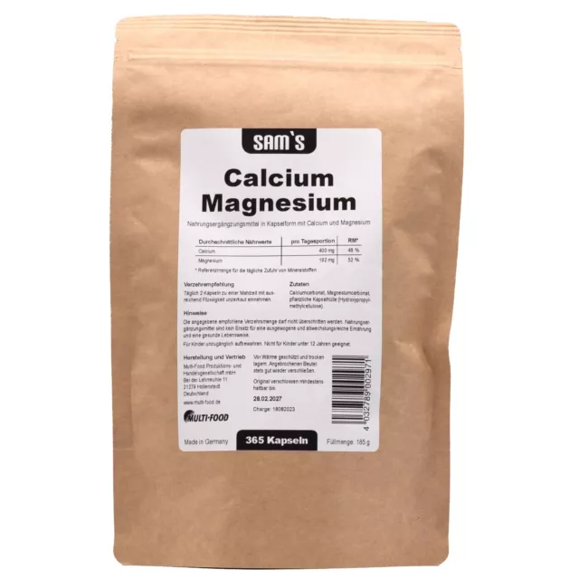 365 Kapseln – Calcium Magnesium