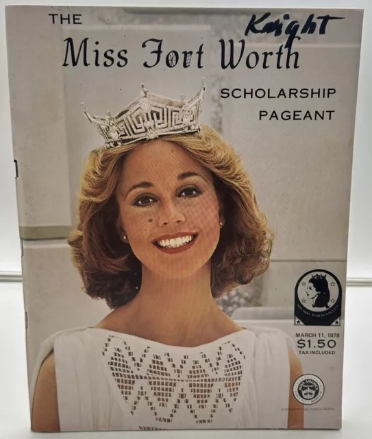 Original 1978 Miss Fort Worth Texas Pageant Program / Miss America Pre Lim