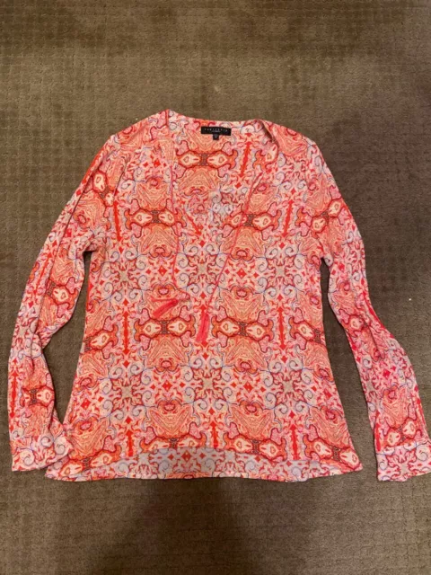 Sanctuary boho retro print colorful blouse Size M; Pre-Owned