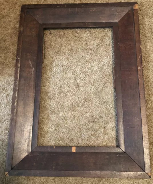 Vintage 1940’s Handmade Pine  Wooden Frame 23.5”x17”x1”