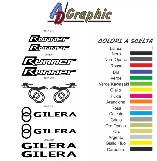 kit adesivi adesivo Stickers sticker compatibile con gilera runner tipo3