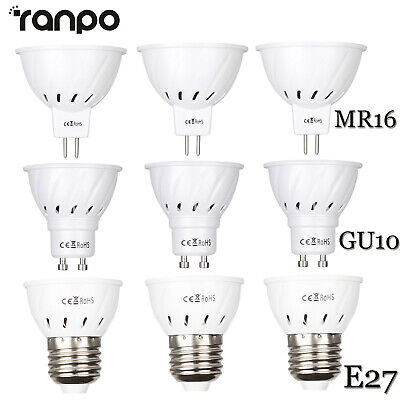 LED Bulb Spotlight 3W 5W 7W MR16 GU10 E27 2835 SMD Lamp 110V 220V 12V 24V Bright