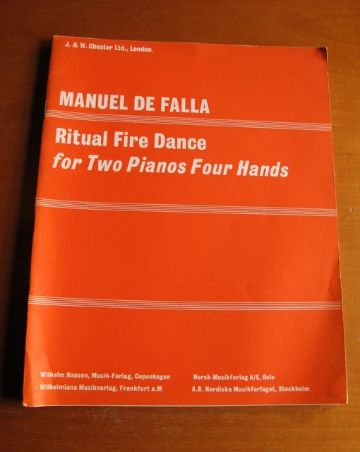 MANUEL DE FALLA, Ritual Fire Dance for Two Pianos Four Hands, Copyright ...